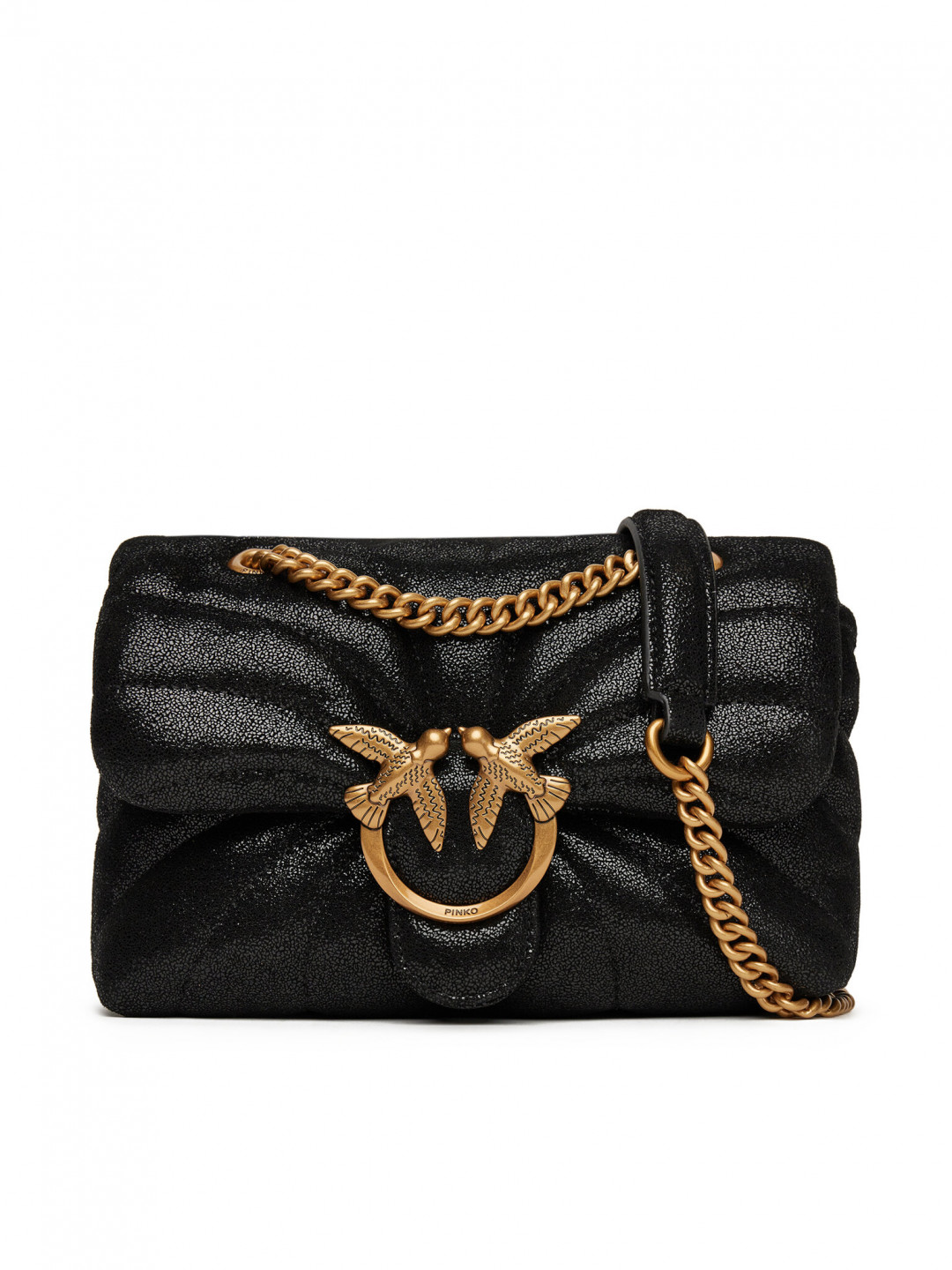 PINKO Kabelka Love Puff Mini Cl PE 25 PLTT 100039 A27F Černá